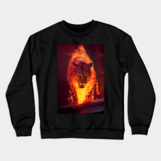 Fiery Leopard Crewneck Sweatshirt